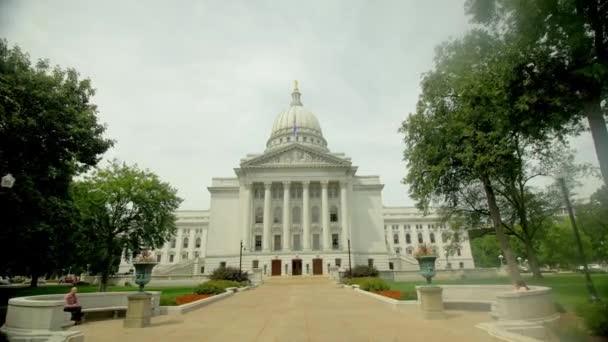 Madison Capitol Épület Külső — Stock videók