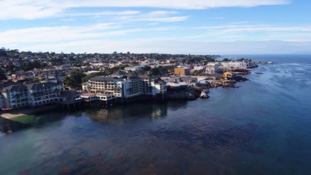 Baía Monterey Por Drone Aéreo — Vídeo de Stock