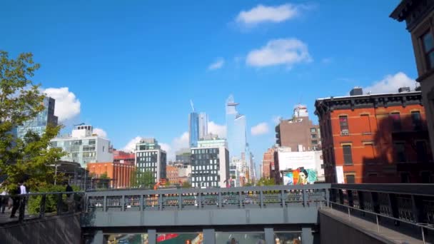 Nueva York Ciudad Highline Nyc Alta Línea — Vídeo de stock