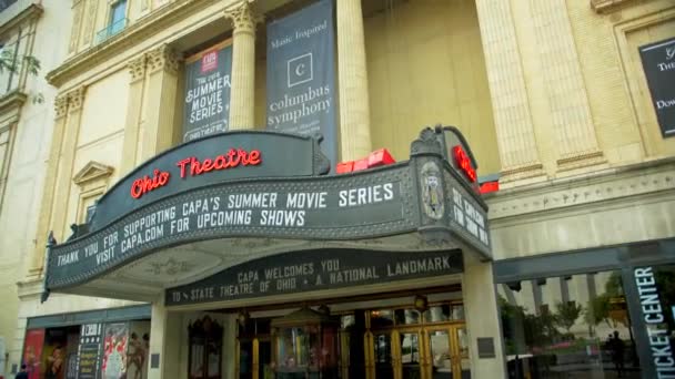 Ohio Theater Downtown Columbus — Stockvideo