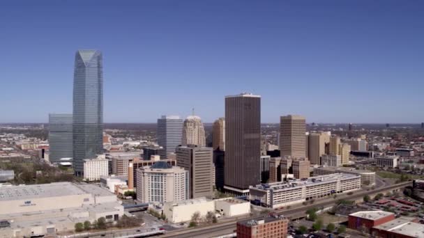 Ciudad Oklahoma Skyline Centro — Vídeos de Stock