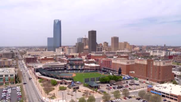 Oklahoma Cidade Cityscape Drone — Vídeo de Stock