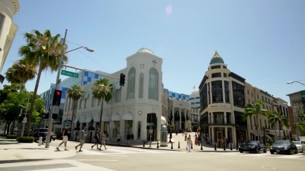 Rodeo Drive Obchody Beverly Hills — Stock video