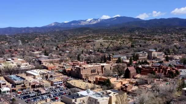 Santa New Mexico Skyline Από Εναέρια Drone — Αρχείο Βίντεο