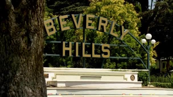 Het Beverly Hills Teken — Stockvideo