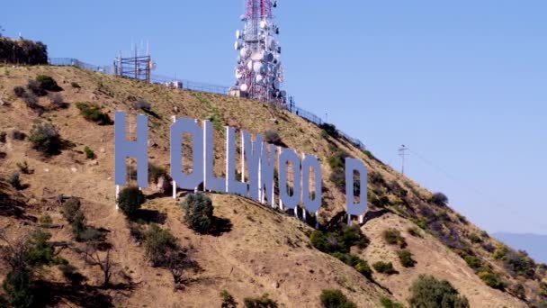 Video Des Hollywood Schildes — Stockvideo