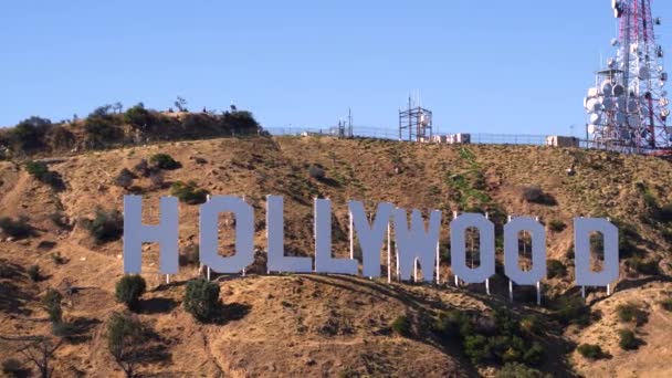 Video Del Signo Hollywood — Vídeo de stock