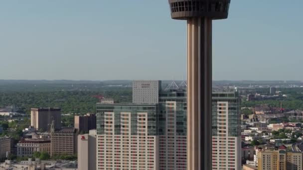 Torre Das Américas Por Drone San Antonio — Vídeo de Stock