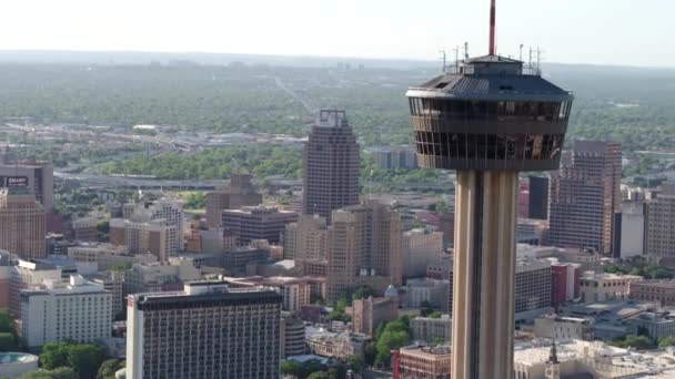 Torre Das Américas San Antonio Texas Drone — Vídeo de Stock
