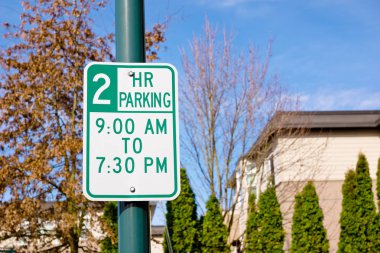 Two Hour Parking Sign clipart