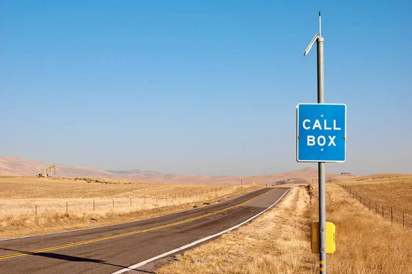 Call Box off Highway — Stock Photo, Image