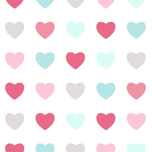 Com Amor Dia São Valentim Fevereiro Corações Cor Rosa Padrão —  Vetores de Stock