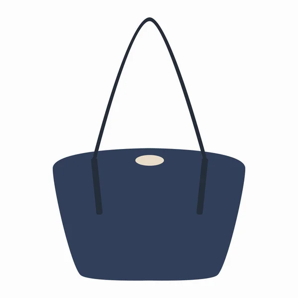 Detailed Blue White Beige Female Handbag White Background Isolated Vector — Stock Vector