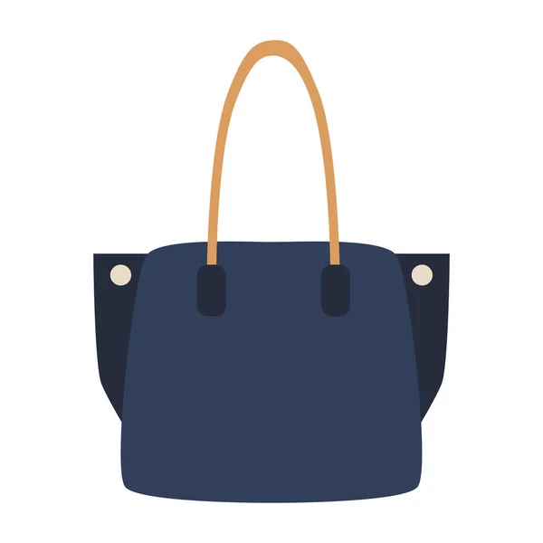 Detailed Blue White Beige Female Handbag White Background Isolated Vector — Διανυσματικό Αρχείο