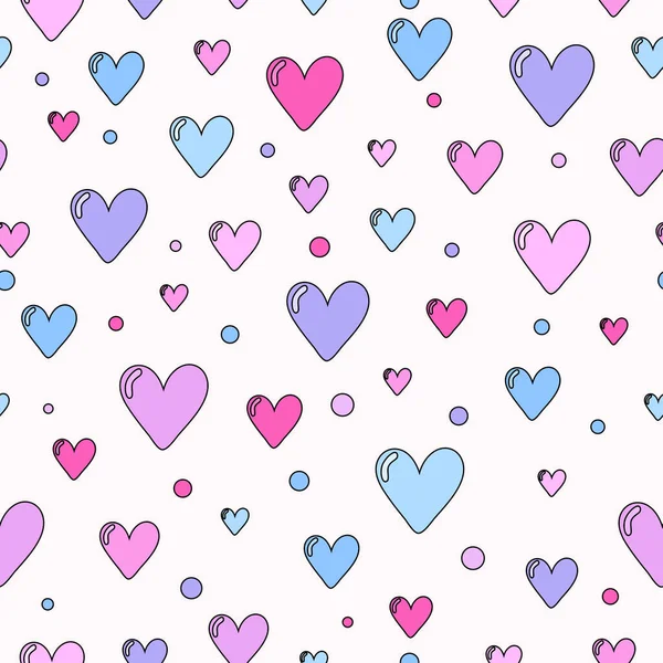 Zábavné Bezešvé Vintage Láska Srdce Pozadí Pěkných Barvách Skvělé Pro — Stockový vektor