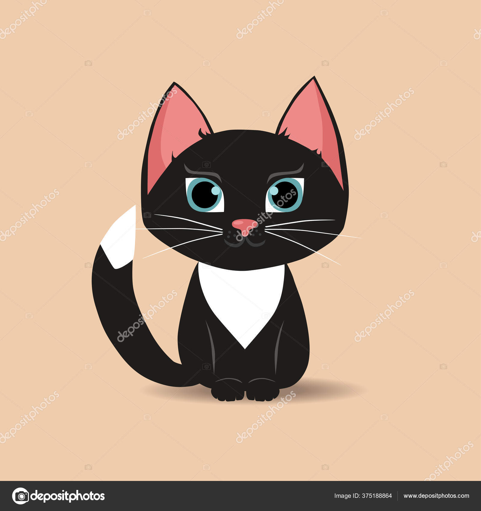 Vetores de Cartoon Ilustração De Gato Ou Gatinho Kawaii e mais imagens de  Animal - Animal, Animal de estimação, Brinquedo - iStock