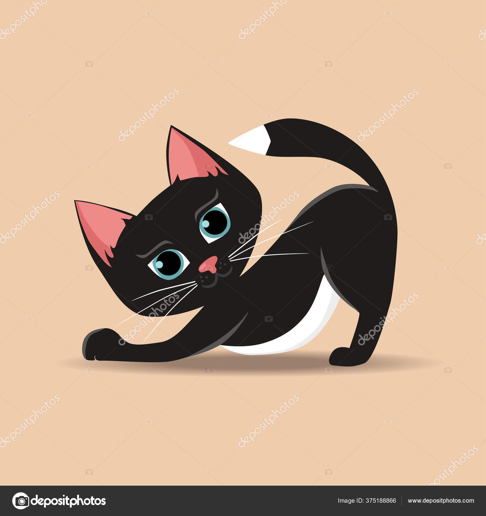 Vetores de Cartoon Ilustração De Gato Ou Gatinho Kawaii e mais imagens de  Animal - Animal, Animal de estimação, Brinquedo - iStock