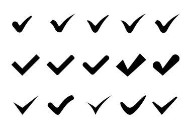 Vektör işaretleme simgeleri ayarlandı. Tasarımınız için izole simgeler.