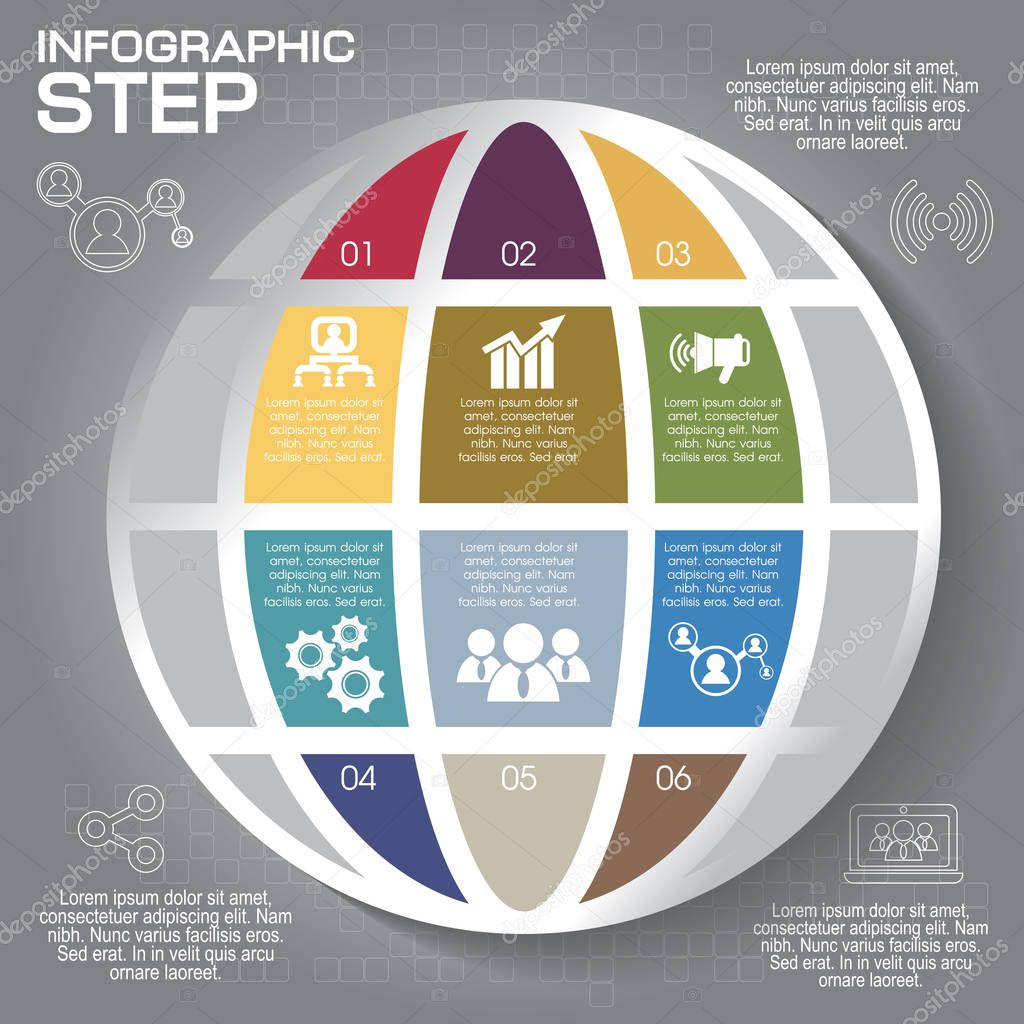 Modern infographics option banner, abstract world map EPS 10