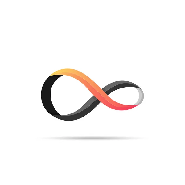 Oneindigheid pictogram ontwerp logo vector template — Stockvector