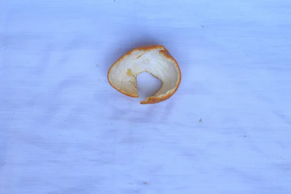 Peau Fraîche Fruits Orange Isolée Sur Fond Blanc — Photo