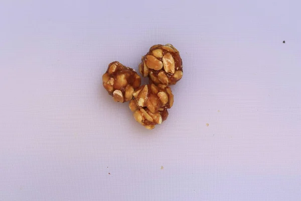 Gesunde Und Süße Erdnüsse Oder Erdnüsse Und Jaggery Laddoo — Stockfoto