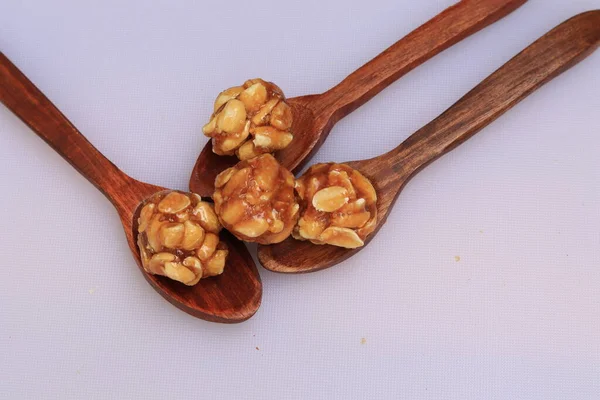 Gesunde Und Süße Erdnüsse Oder Erdnüsse Und Jaggery Laddoo — Stockfoto