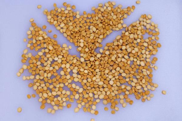 Yellow Color Split Raw Chana Dal Chickpeas Lentils — Stock Photo, Image