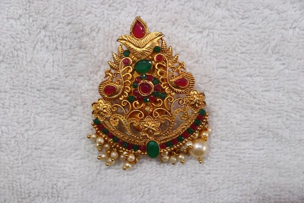 Wunderschöner Ohrring Für Traditionelle Indische Looks Künstlicher Modeschmuck — Stockfoto