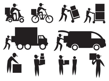 Teslimat adam Icon Set