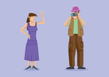 Bayan Model fotoğrafçı fotoğraf çekimleri için poz