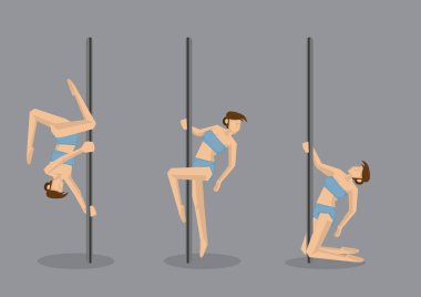 Pole dans vektör karakter çizim