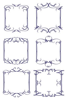 Vintage dekoratif tasarım kenarlık