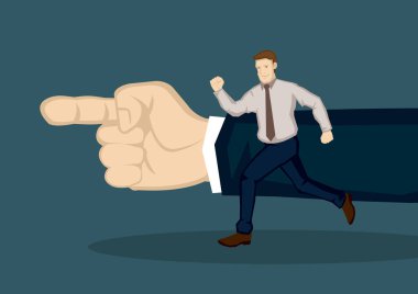 Doğru yönde karikatür vektör çizim izleyin