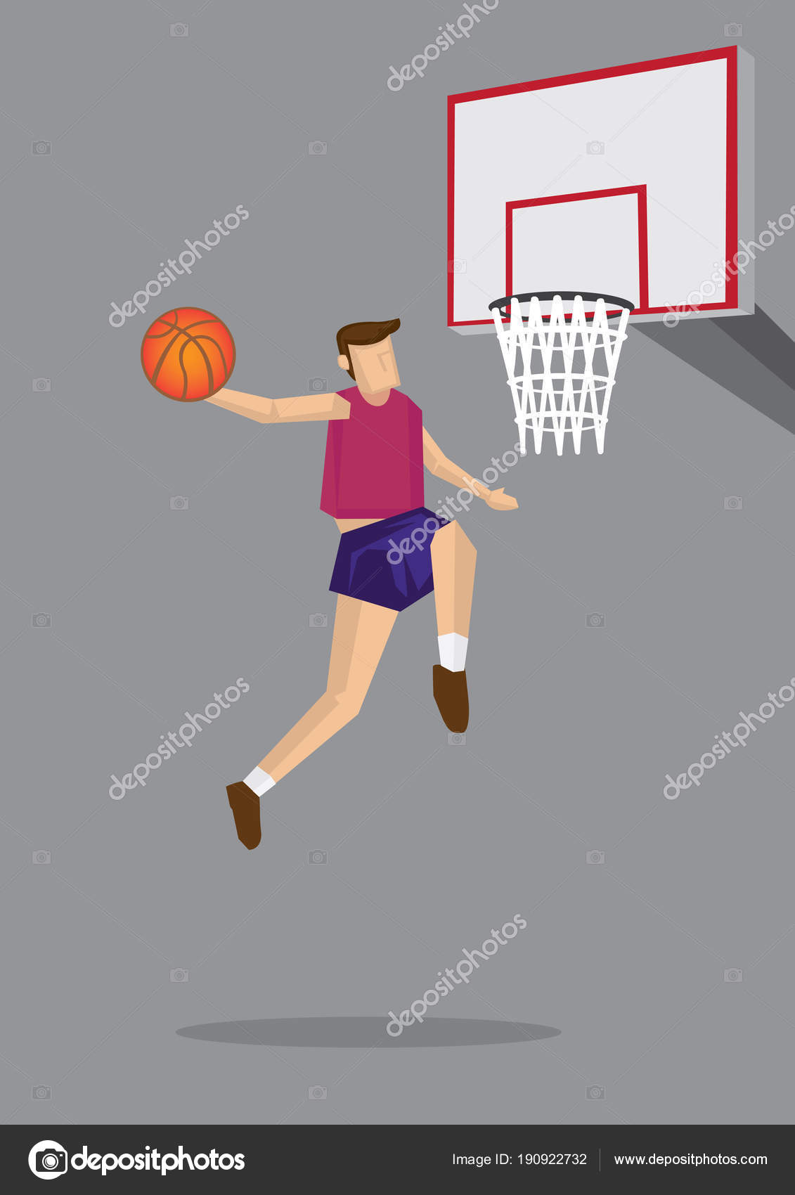 Basketball Player Leaps Up In Mid Air Vector Cartoon Illustratio Vector Image By C Hofred Vector Stock Basketball Player Leaps Up In Mid Air Vector Cartoon Illustratio Vector Image By C Hofred Vector Stock