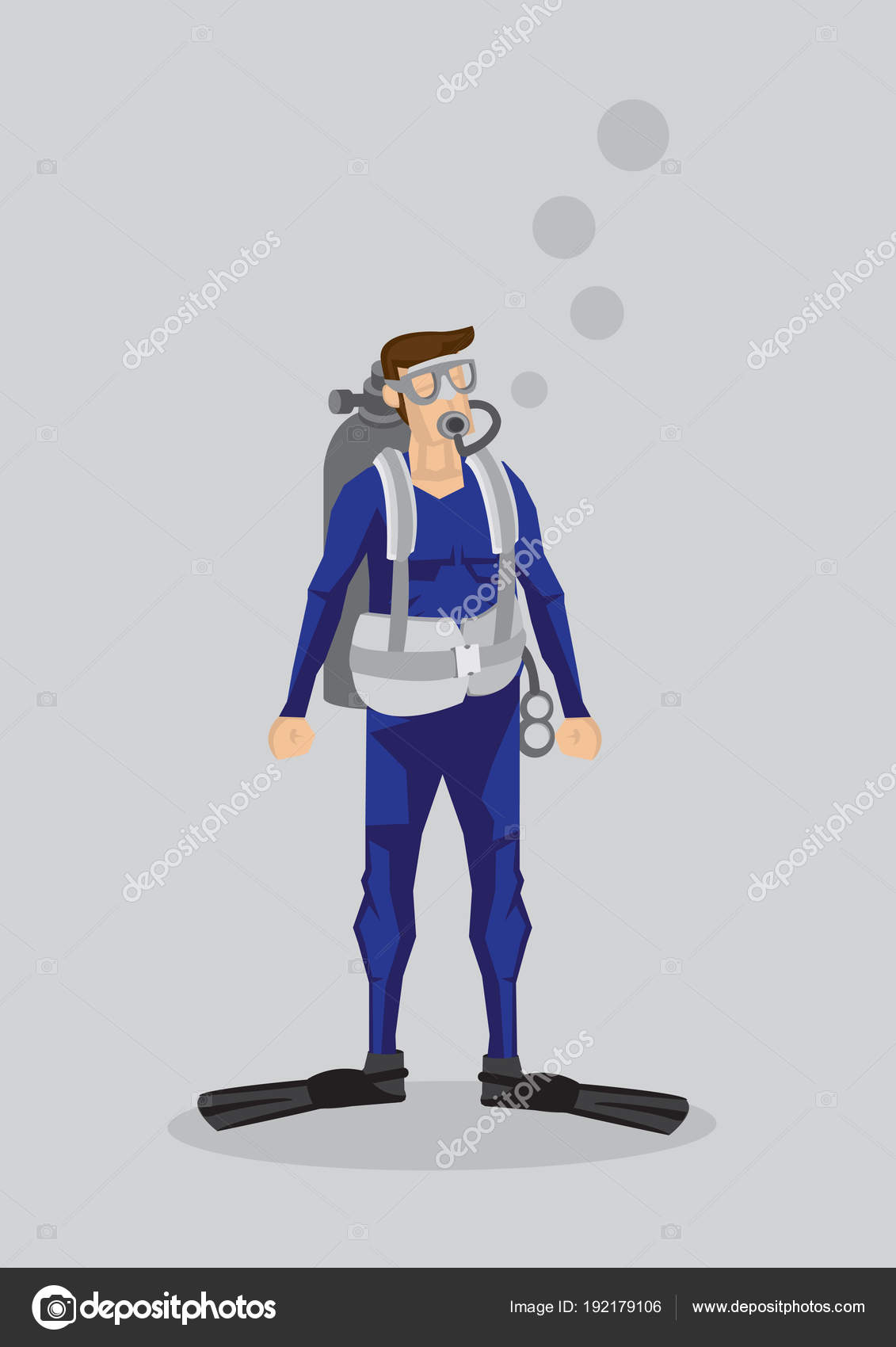 Dibujo Buzo Ropa Vector Buceo Buzo Dibujos Animados Personaje