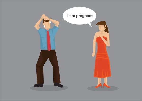Geschockt über Schwangerschaftsnachrichten — Stockvektor