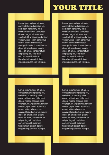Projeto de layout de página de fundo de fita amarela — Vetor de Stock