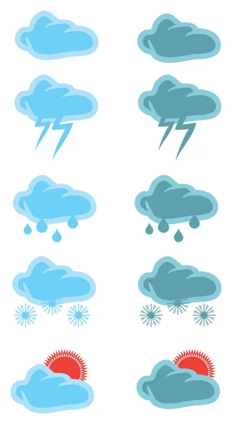 Wolken Wetter Vektor Icon Design — Stockvektor