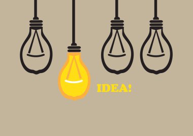 Parlak Fikir Kavramsal Vektör İllüstrasyonu