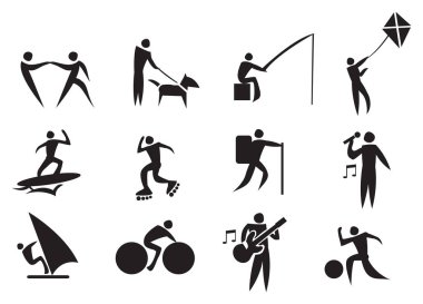 Leisure Activity Vector Icon Set
