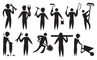 Vector illustration of a labourers.