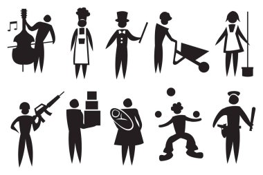 Professional Vector Icon Man Set