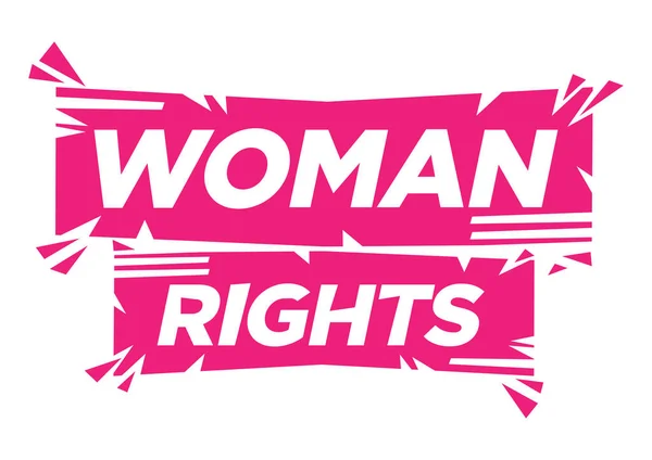 Gebrochene Schrift Mit Frauenrechten Konzept Des Feminismus Oder Der Frauenbewegung — Stockvektor