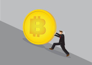 Bitcoin 'in, düşüşü durdurmaya çalışan bir işadamıyla yokuş aşağı düşüşünün resmi..