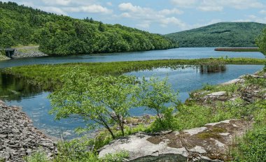 New York 'un kuzeyindeki Reservoir: Catskill Dağları' nda insan yapımı bir göl New York sakinleri için su tutuyor.