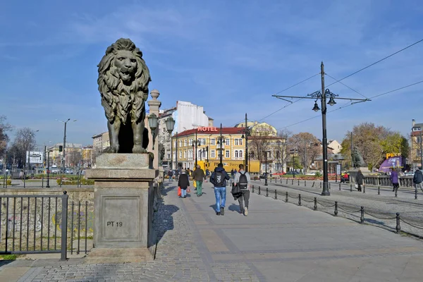 Sofía Bulgaria Noviembre 2017 Estatua León Puente Del León Sobre — Foto de Stock