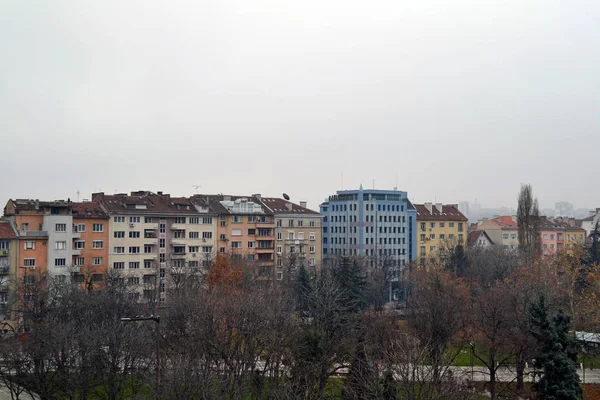 Varanda vista de Edifícios no centro de Sofia, Bulgária . — Fotografia de Stock
