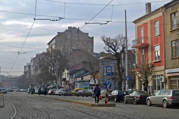 Rond Sofia, de hoofdstad van Bulgarije, een herfstochtend. — Stockfoto