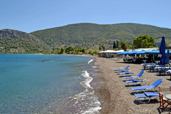 Praia Nea Epidavros Golfo Sarônico — Fotografia de Stock